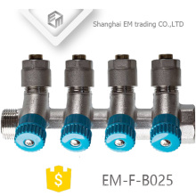 EM-F-B025 Manifold de 6 vias de compressão de latão com válvula